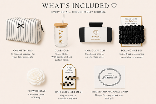 Black Bridesmaid Proposal Box Personalized