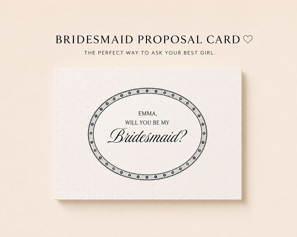 Black Bridesmaid Proposal Box Personalized