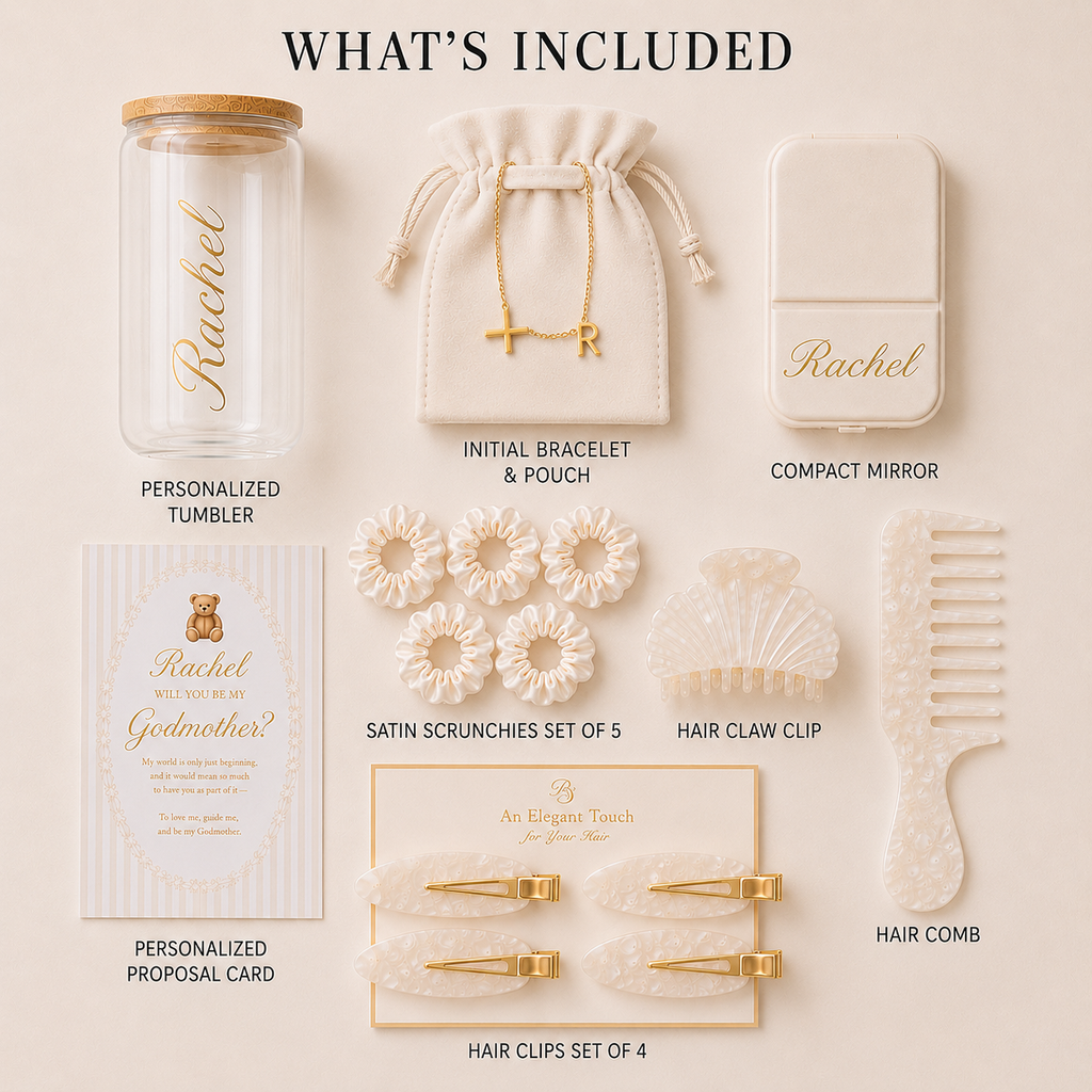 Personalized Godmother Proposal Ivory Gift Box