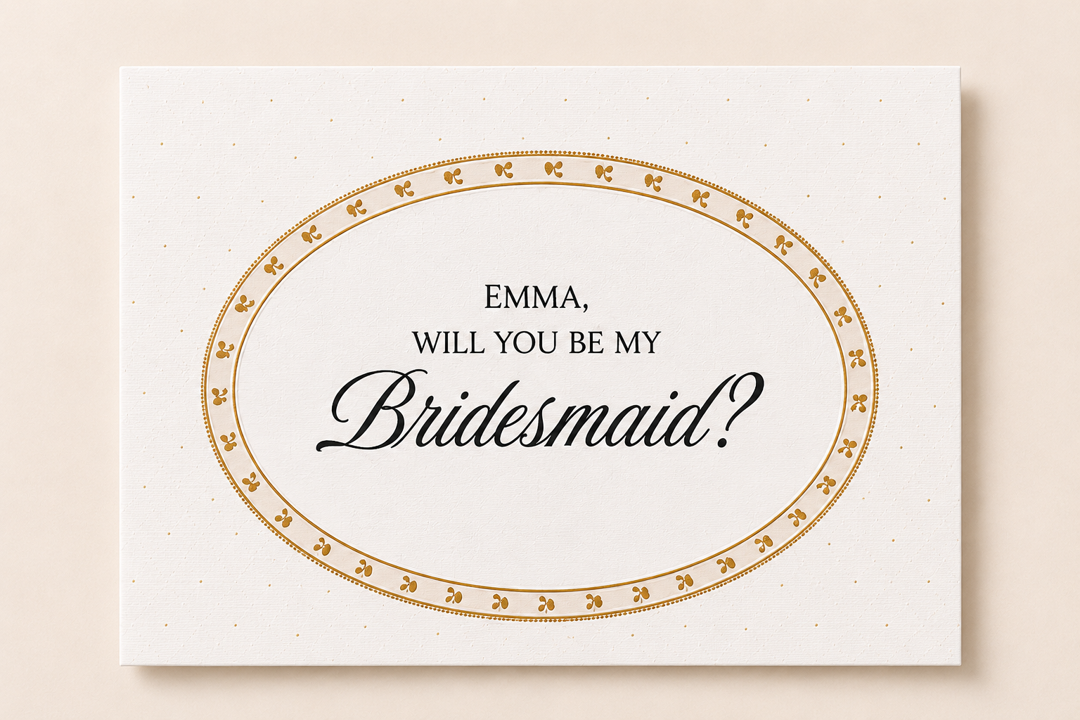 Personalized Bridesmaid Proposal Ivory Box