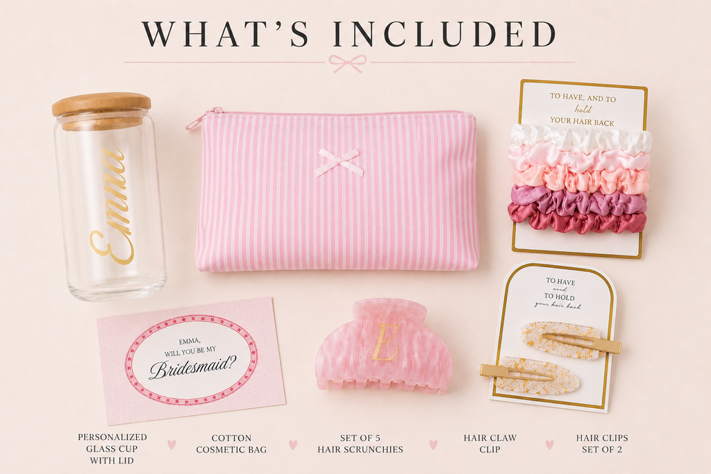 Bridesmaid Proposal Pink Box Personalized