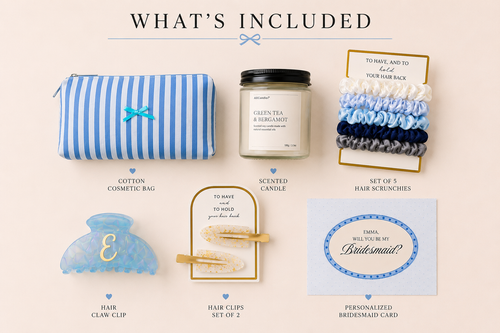 Blue Bridesmaid Proposal Box Personalized