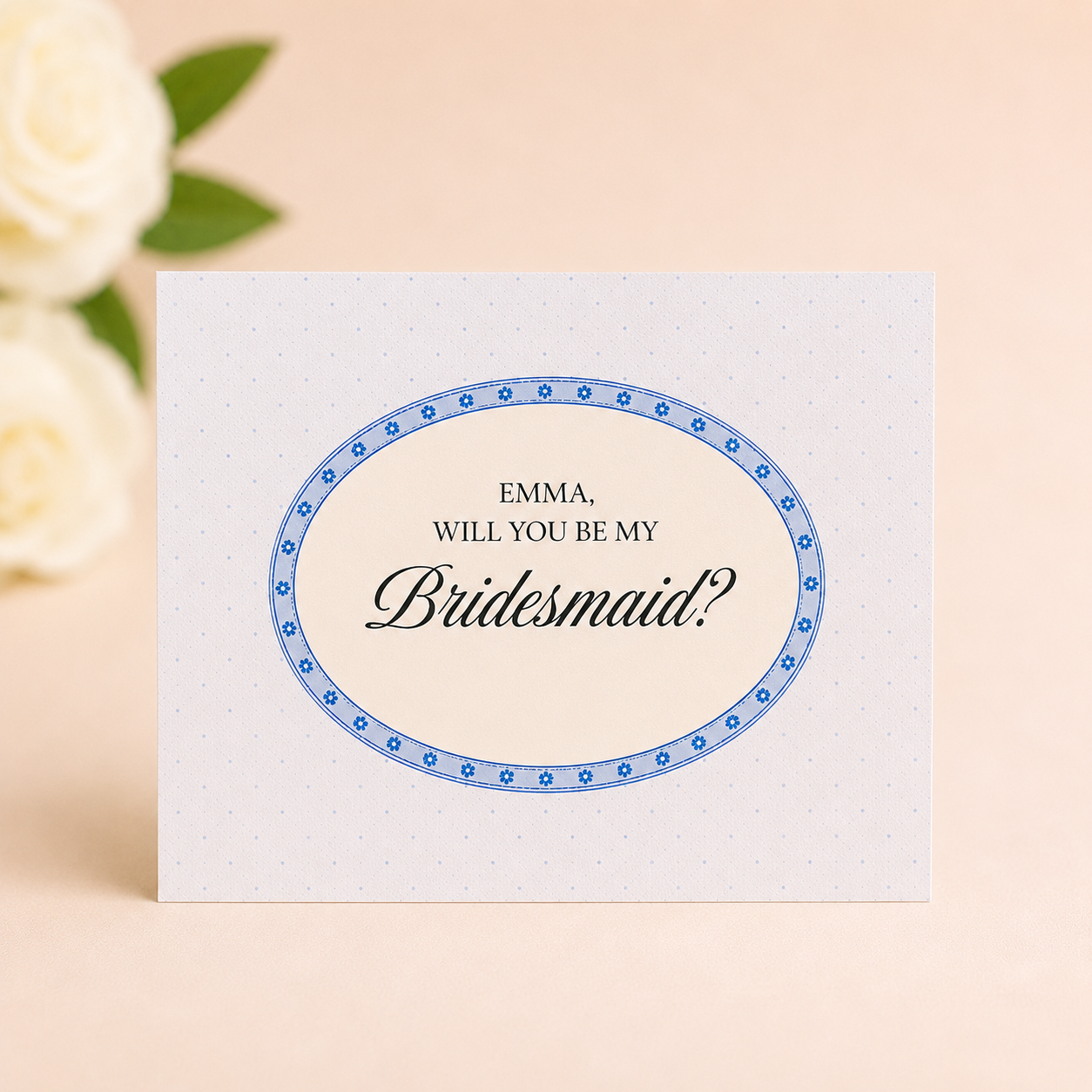 Blue Bridesmaid Proposal Box Personalized
